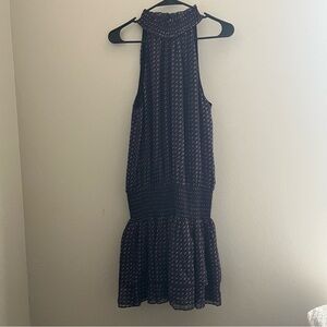 Ramy Brook New York Womans Large Sleeveless Halter Neck Elastic Drop Waist Dress